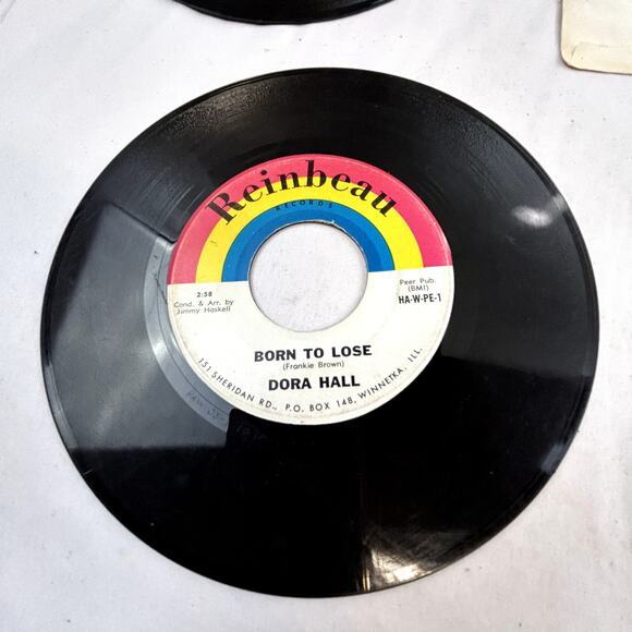 3 vinyl 45 RPM Records 2- Dora Hall Dave Prince Greatest Man who ever lived plus - Picture 6 of 7